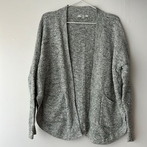 Madewell Linen&Cotton Blend Open Rounded Bottom Cardigan Size S Gray